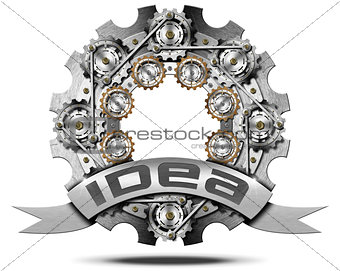 Idea - Metal Icon with Gears