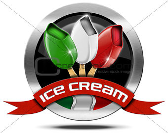 Italian Ice Cream - Metal Icon