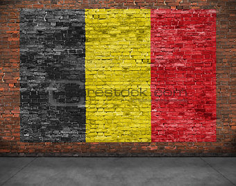 Flag of Belgium and ground