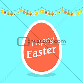 Happy Easter. Vector illustration of funny eggs.