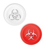 buttons with biohazard symbol