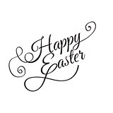 Happy Easter Hand lettering Greeting Card