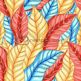 multicolored pattern of leaves