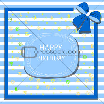 happy birthday card ribbon bow