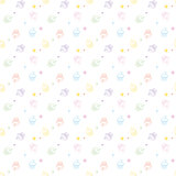 Cakes seamless pattern white colors