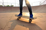 skateboarding on sunrise skatepark