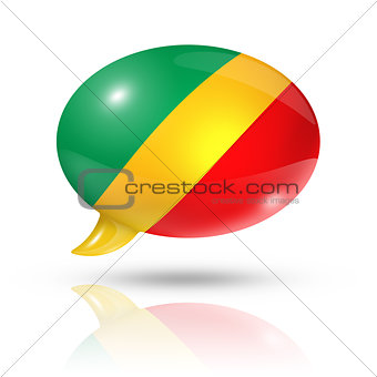 Republic of the Congo flag speech bubble