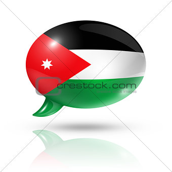 Jordanian flag speech bubble
