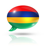 Mauritius flag speech bubble