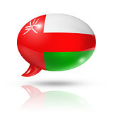 Oman flag speech bubble