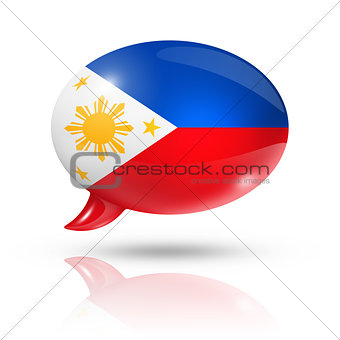 Philippines flag speech bubble