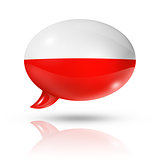 Polish flag speech bubble