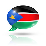 South Sudan flag speech bubble