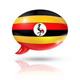 Ugandan flag speech bubble