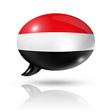 Yemen flag speech bubble