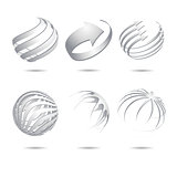 Abstract sphere icons collection