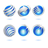 Abstract 3d vector sphere set