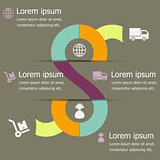 Infographic of logistic design template