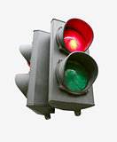 traffic lights isolated on the white background