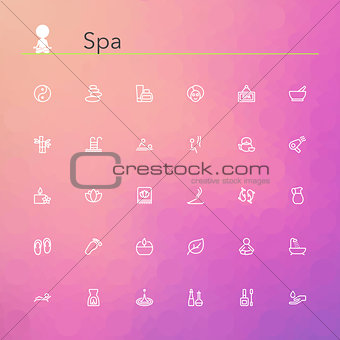 Spa Line Icons