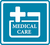 blue medical icon for medicine industry