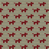 Fabric seamless background pattern with silhouette of dog