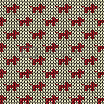 Fabric seamless background pattern with silhouette of dog