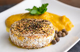 Grilled Camembert Cheese with Pumpkin Puree