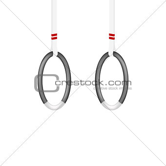 Gymnastic rings in black and white design