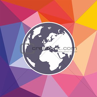 Hand drawn earth vector on wrapping surface background