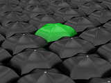 unique green umbrella 