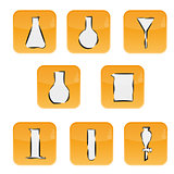 Icons with laboratory glass