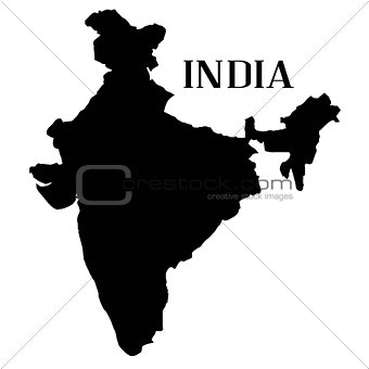 India Map Silhouette