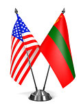 USA and Transnistria - Miniature Flags.