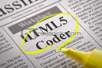 HTML 5 Coder Jobs in Newspaper.