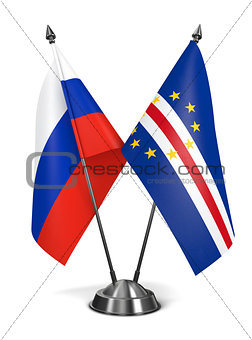 Russia and Cape Verde - Miniature Flags.