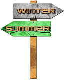 Summer and Winter - Wooden Sign