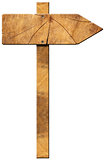 Wooden Directional Sign - One Arrow