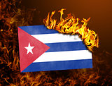 Flag burning - Cuba