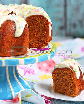 Carrot cakewith walnut and almond