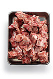 pork spine on butcher tray