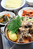 gamjatang, pork bone and potato soup, korean cuisine