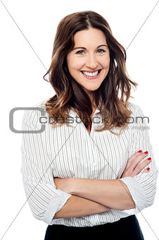 Successful woman with folded arms