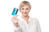 Shop ease with credit card.