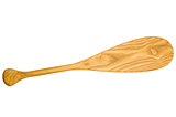 small wooden canoe paddle
