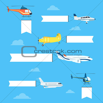 Flat airplanes set