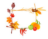 Autumn harvest frame for thanksgiving day
