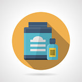 Flat color vector icon for sport supplements