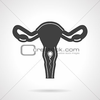 Uterine black vector icon