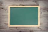 Empty green chalkboard